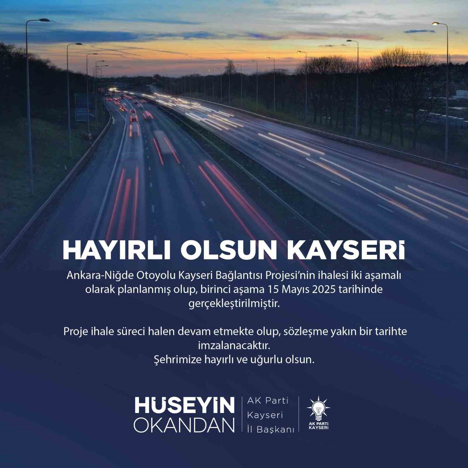 Ankara-Niğde Otoyolu Kayseri bağlantısı için ilk ihale yapıldı
?v=1