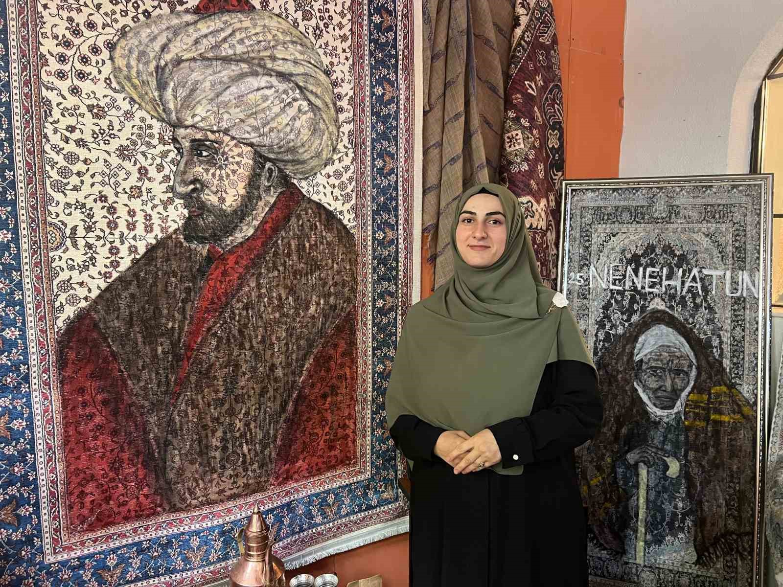 Halıların üzerine tarihi şahsiyetleri çiziyor
?v=1