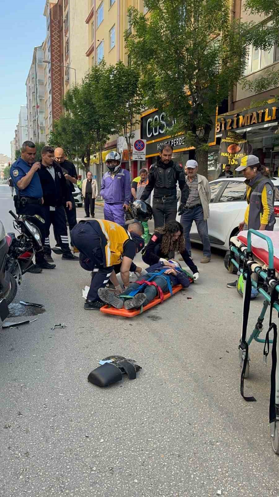 Eskişehir’deki trafik kazasında motosiklet sürücüsü yaralandı
