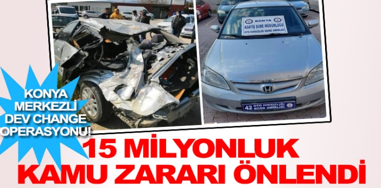Hurda Gövdeye Kaçak Motor Konya'da 15 Milyonluk Ağ Çökertildi