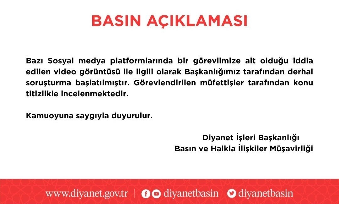 Diyanet’ten rüşvet iddiasına soruşturma
?v=1