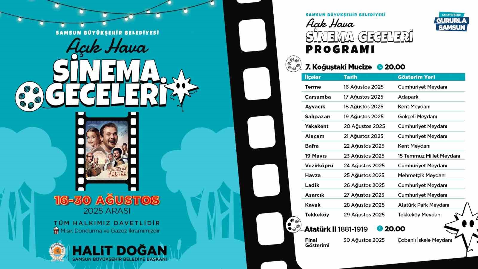 Samsun’da Açık Hava Sinema Geceleri başlıyor
?v=1