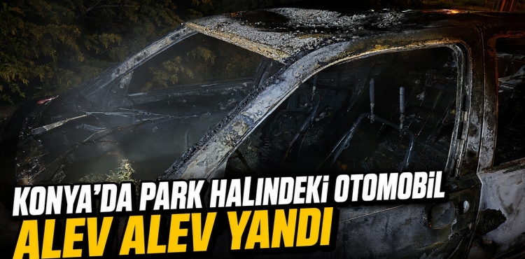 Konya'da park halindeki otomobil alev alev yandı?v=1